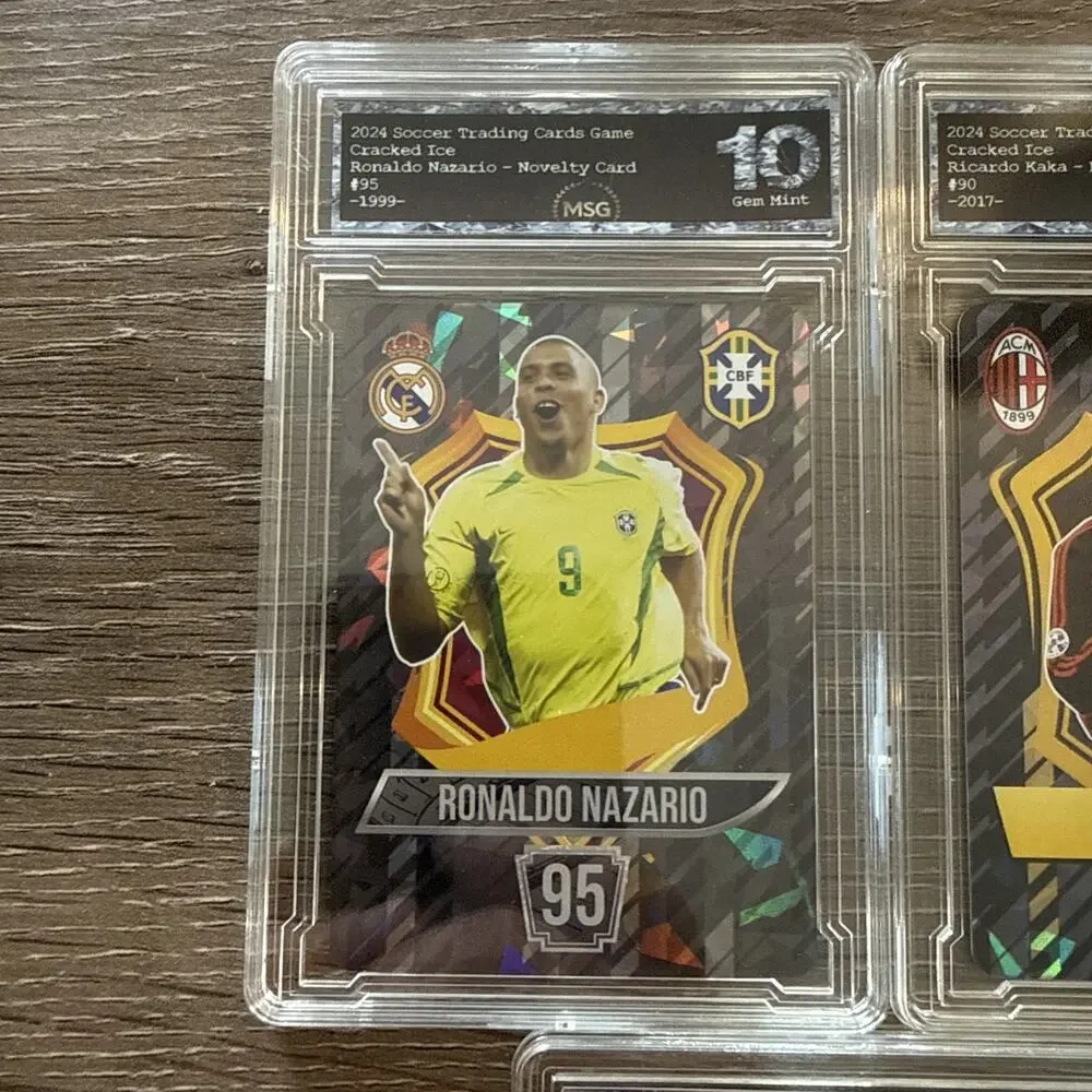 Ronaldo Nazario, Ricardo Kaka & Neymar Jr. 2024 Soccer TCG Graded 10